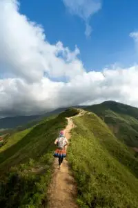 Women traveling in mountain